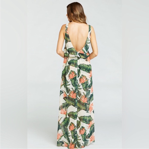 Show Me Your Mumu Kendall Maxi Dress Paradise Found Bridesmaid Dress XS - Picture 2 of 13